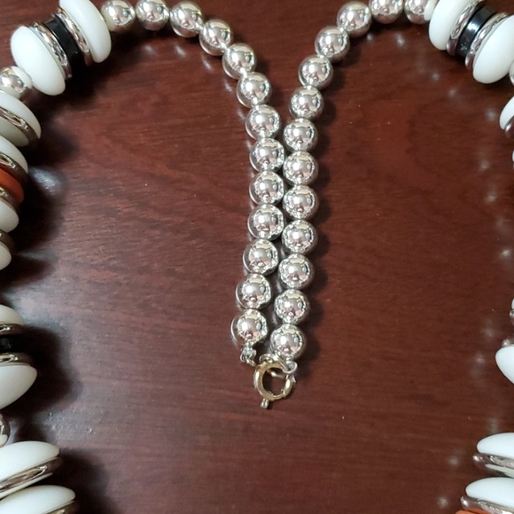 Necklace vintage  NECKLACE SHELL AND BEADS 70'S - Picture 4 of 6